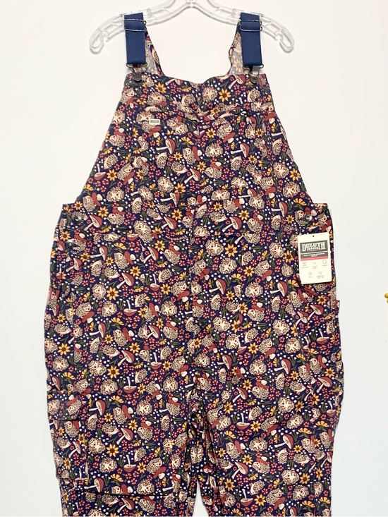 Duluth Trading Co Pants - NWT Hedgehog Mushrooms Duluth XXL x31” Heirloom Gardening Bib Overalls Dusk Blue
